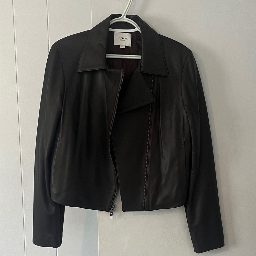 Vince Brown Leather Jacket